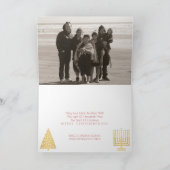 クリスムカ金ゴールドとレッドホリデーあなたの写真を追加 シーズンカード (内部)