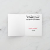 クリスムカ雪だるまおもしろいグリーティングカード カード (内部)