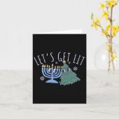 クリスムカ・ハヌカーのクリスマスマッチを点灯しよう カード (黄色い花)