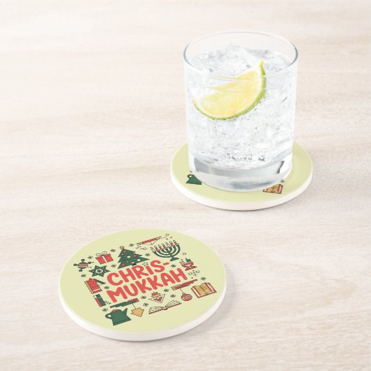 クリスムカ・ハヌカー聖降誕祭ユダヤ教 コースター (側面)