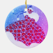 "クリスムカ" Aホリデイお祝いオーナメント セラミックオーナメント (裏面)