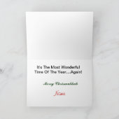 クリスムッカホホオイVeyグリーティングカード シーズンカード (内部)