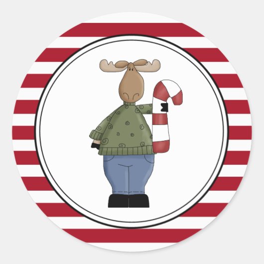 クリスムースホリデー封筒用シールステッカー ラウンドシール (正面)