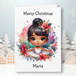 クリスメリースバレリーナ色彩少女のページ カード