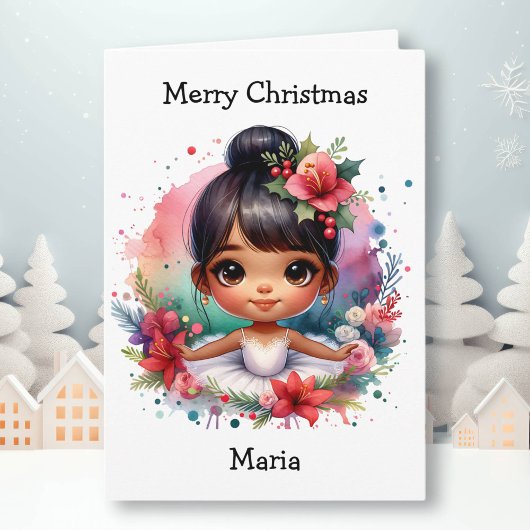 クリスメリースバレリーナ色彩少女のページ カード