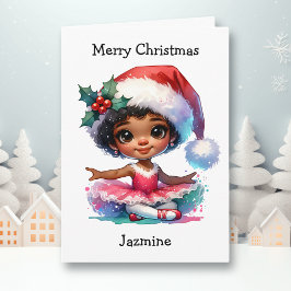 クリスメリースバレリーナ色彩少女のページ カード