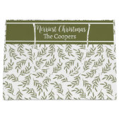 クリスメリースフェスティバルサイプレスパターンホリデー ラージペーパーバッグ (正面)