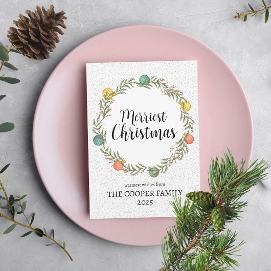 クリスメリースフェスティバルリースホリデーカード シーズンカード