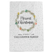 クリスメリースフェスティバルリースホリデー抱き枕 ミディアムペーパーバッグ (裏面)