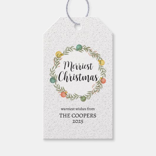 クリスメリースフェスティバルリースホリデー ギフトタグ (正面)