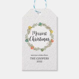 クリスメリースフェスティバルリースホリデー ギフトタグ