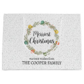 クリスメリースフェスティバルリースホリデー ラージペーパーバッグ (正面)