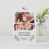 クリスメリースマスバッファロープレイドホリデーフォト シーズンカード (スタンド正面)