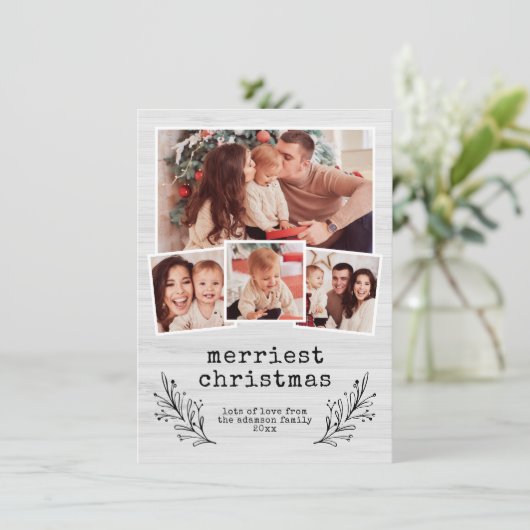 クリスメリースマスバッファロープレイドホリデーフォト シーズンカード (スタンド正面)