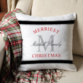 クリスメリースマレッドファミリーモノグラムホリデイ クッション