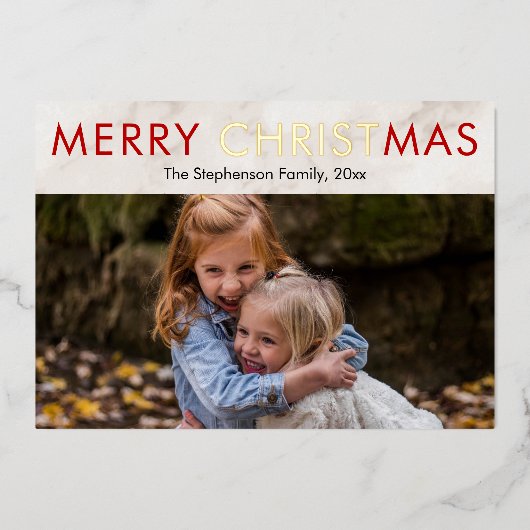 クリスメリータンのキリスト写真 箔シーズンカード (正面)