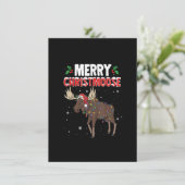 クリスメリートモースおもしろいクリスマスムースサンタクリスマス 招待状 (スタンド正面)