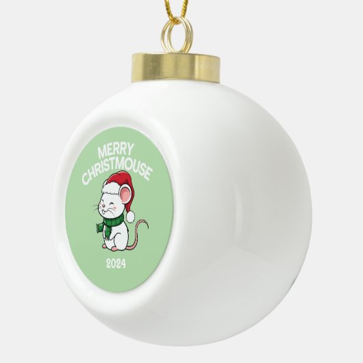 クリスメリーマウス セラミックボールオーナメント (右)