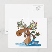 クリスメリーマスの間抜けかわいいムーズ シーズンポストカード (正面/裏面)