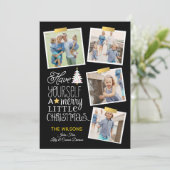 クリスメリーマススナップショット – 編集可能な色 シーズンカード (スタンド正面)