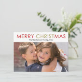 クリスメリーマス金ゴールドグリッター写真 シーズンカード (スタンド正面)