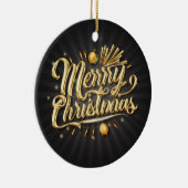 クリスメリーマス金ゴールド セラミックオーナメント (右)