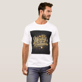 クリスメリーマス金ゴールド Tシャツ (正面フル)