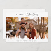 クリスメリーマス、家族写真ダウンロード可能 シーズンカード (正面/裏面)