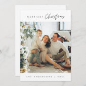 クリスメリーマス、家族写真ダウンロード可能 シーズンカード (正面/裏面)