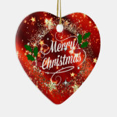 クリスメリーマン、グリッターと輝き セラミックオーナメント (右)