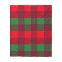 クリスモダンエレガントスマスレッド&グリーンバッファロープレイド