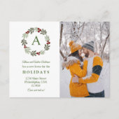 クリスモダンエレガントスリース写真の移動 案内ポストカード (正面)