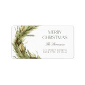 クリスモダンエレガントスリース差出人住所 ラベル (正面)