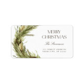 クリスモダンエレガントスリース差出人住所 ラベル (正面)