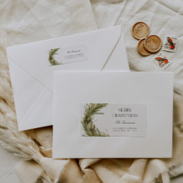 クリスモダンエレガントスリース差出人住所 ラベル