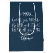 クリスモダンエレガントチャン聖書聖句タイポグラフィ ミディアムペーパーバッグ (裏面)