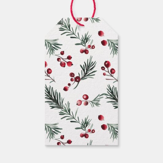 クリスモダンエレガントマスの水の色のパイン緑 ギフトタグ (裏面)