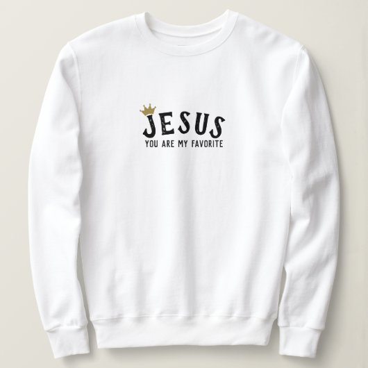 クリスモダンチャンシンプル金ゴールドクラウンイエス スウェットシャツ (デザイン正面)