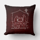 クリスモダンチャン出生聖なる書物、 経典クリスマス クッション (正面)