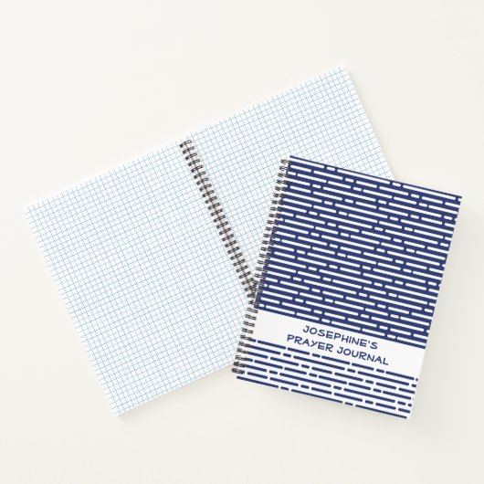 クリスモダンチャン祈りの言葉ジャーナル海軍ブルーストライプズ ノートブック (内部)