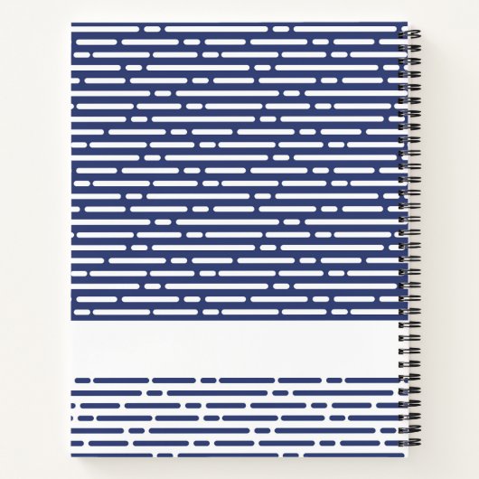 クリスモダンチャン祈りの言葉ジャーナル海軍ブルーストライプズ ノートブック (裏面)