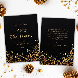 クリスモダンマエレガントスフェスティバル金ゴールドブラック シーズンカード