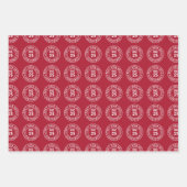 クリスモダンマススタンプまで開かない ラッピングペーパーシート (正面2)