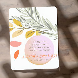 クリスモダンマス冬の雪オーナメントオンパイン シーズンカード