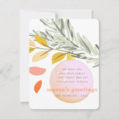 クリスモダンマス冬の雪オーナメントオンパイン シーズンカード (正面)