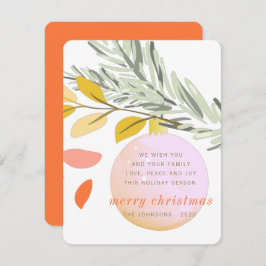 クリスモダンマス冬雪オーナメントオンパイン シーズンカード