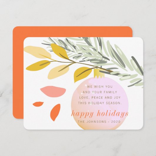 クリスモダンマス冬雪オーナメントオンパイン シーズンカード (正面/裏面)