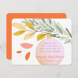 クリスモダンマス冬雪オーナメントオンパイン シーズンカード