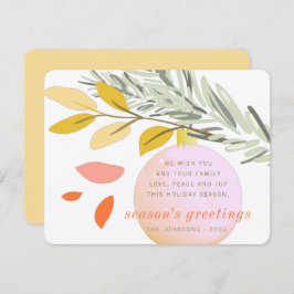 クリスモダンマス冬雪オーナメントオンパイン シーズンカード