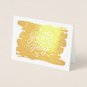 クリスモダンマス挨拶写真と金箔カード 箔カード (正面)